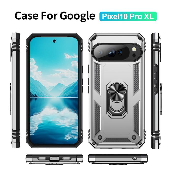 Bild 3, Google Pixel 10 Pro XL Skal Armor Ring Hybrid Silver