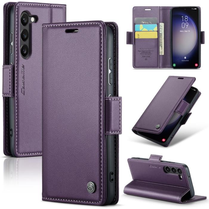 Bild 1, CASEME Galaxy S24 Plus Fodral RFID Läder Lila