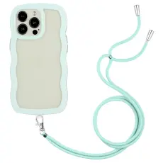 iPhone 16 Pro Max Skal Wavy Hybrid Mobilsn&ouml;re Ljus Bl&aring;