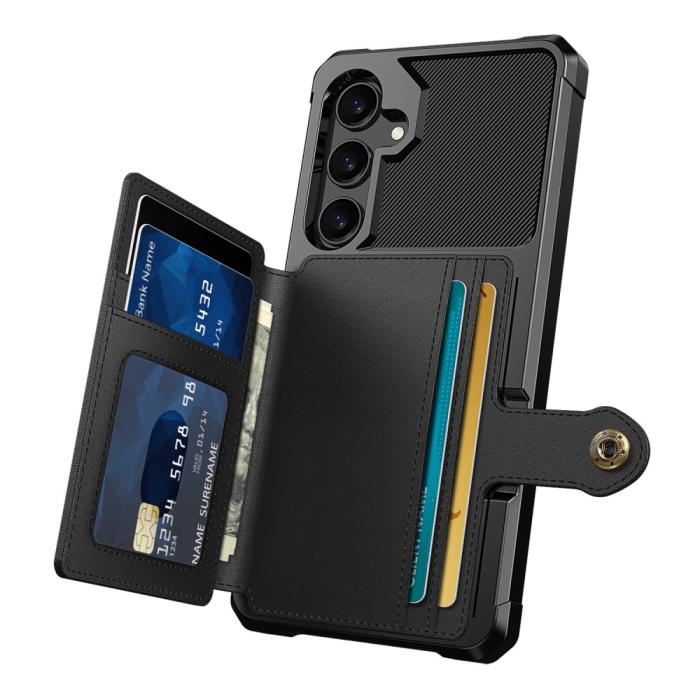Bild 3, Galaxy A55 5G Skal Med Magnetisk Plånbok Svart