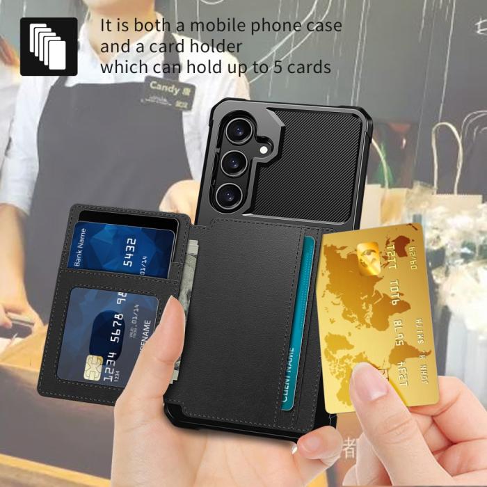 Bild 5, Galaxy A55 5G Skal Med Magnetisk Plånbok Svart