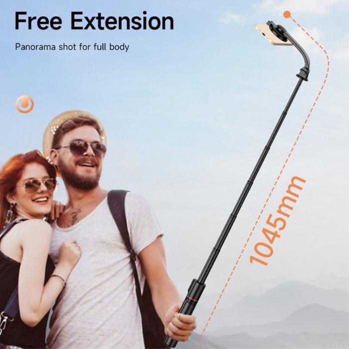 Bild 6, Tripod Selfie Stick MagSafe Aluminium 104 cm Svart