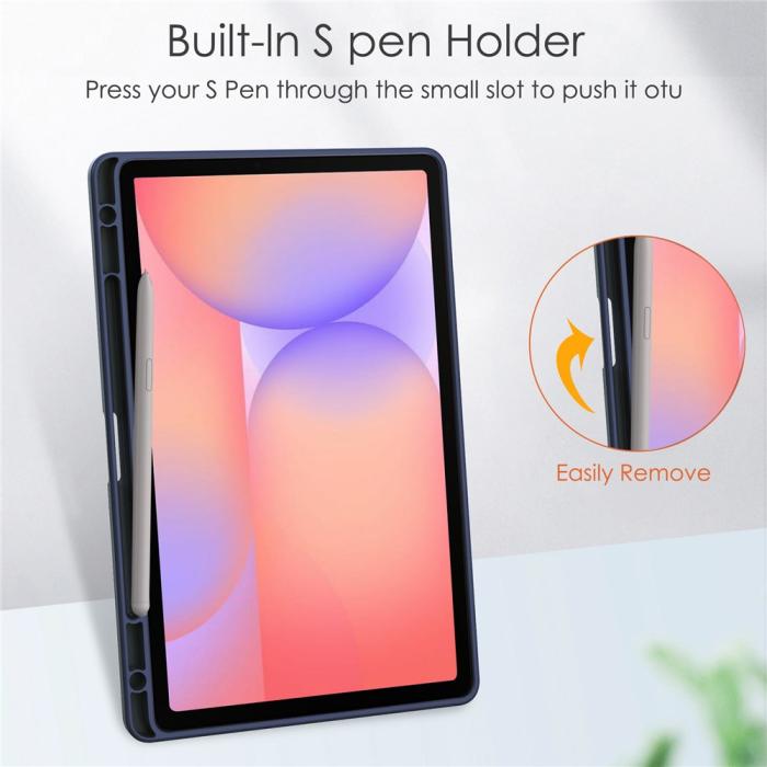 Bild 6, Samsung Galaxy Tab S10 Lite Fodral Tri-Fold Hybrid Mörk Blå
