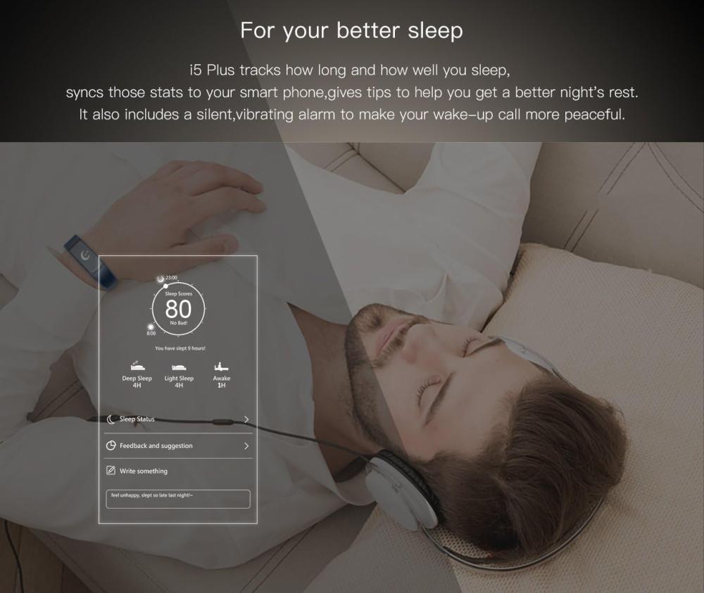 Smart Bracelet i5 Plus Aktivitetsarmband - Svart