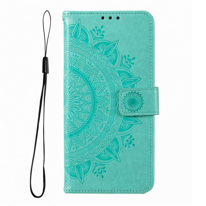 Bild 4, Xiaomi Redmi 15 Fodral Mandala Läder Grön