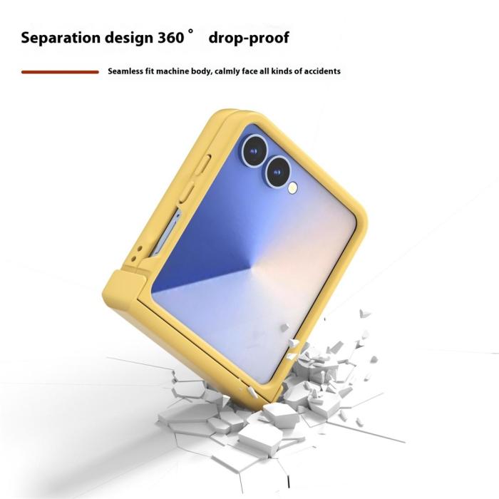 Bild 3, ABEEL Samsung Galaxy Z Flip 7 Skal Skin Feel Gul