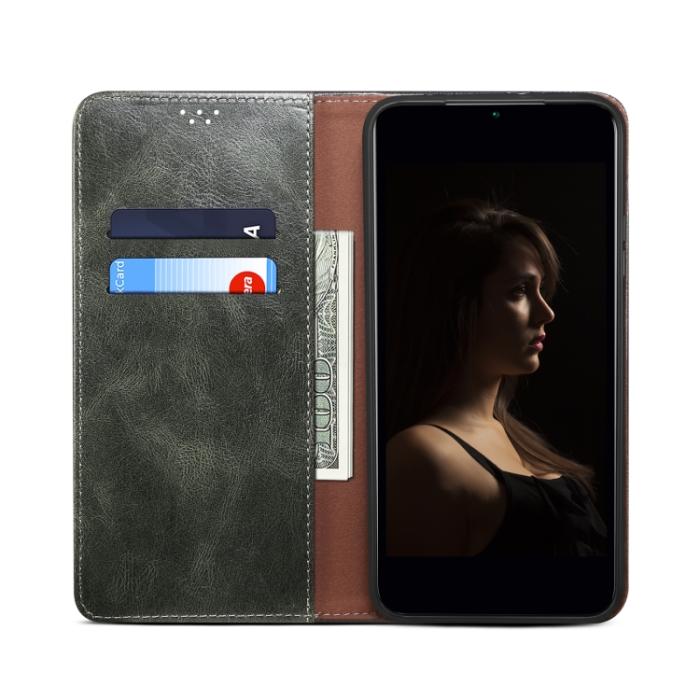 Bild 4, Xiaomi 13 Pro 5G Fodral Oil Wax Flip Läder Grön