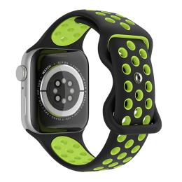 Sportarmband Dual-Color Apple Watch 41/40/38 mm (S/M) Svart/Gul