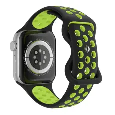 Sportarmband Dual-Color Apple Watch 42/41/40/38 mm (S/M) Svart/Gul