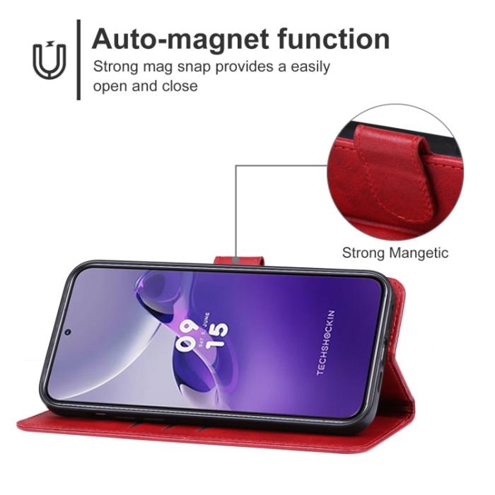 Bild 4, Samsung Galaxy A24 5G Fodral Läder Röd