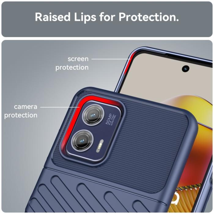 Bild 5, Motorola Moto G73 5G Skal Twill Textur Blå