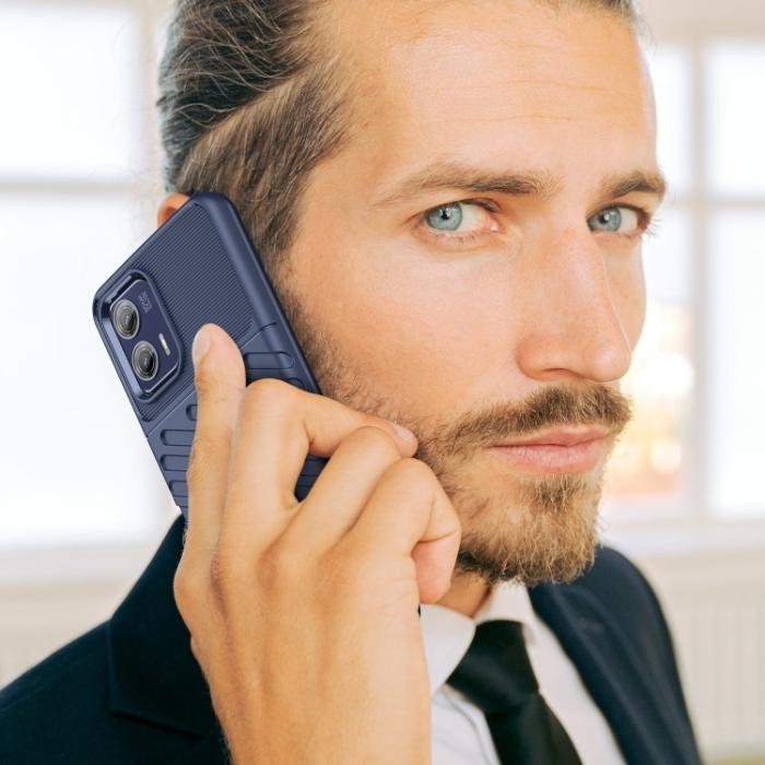 Bild 6, Motorola Moto G73 5G Skal Twill Textur Blå