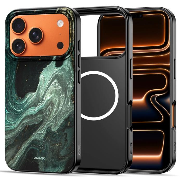 Bild 2, Tech-Protect iPhone 17 Pro Skal MagSafe Lamano Verde Aura