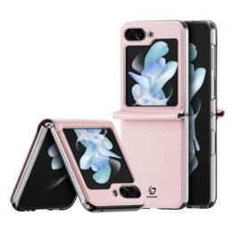 DUX DUCIS Galaxy Z Flip 5 Skal Bril PU-Läder Rosa