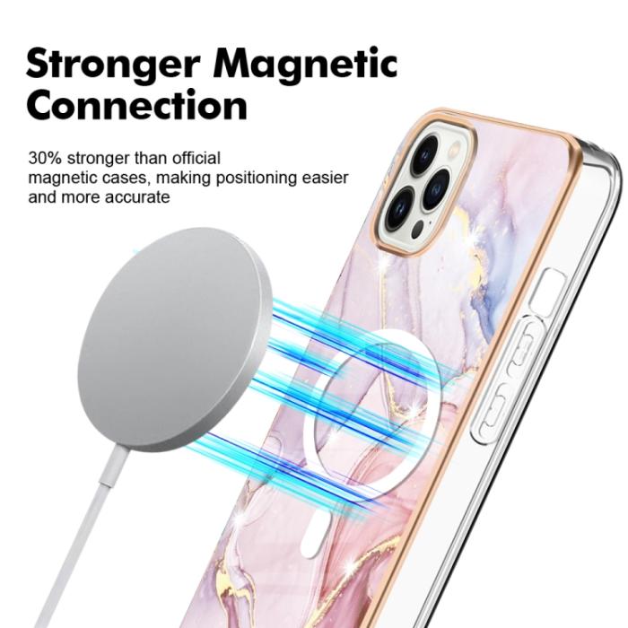 Bild 2, iPhone 15 Pro Skal MagSafe Marmor Roséguld