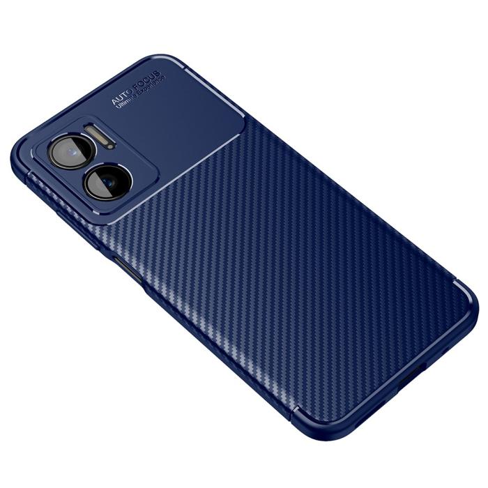 Bild 2, Xiaomi Redmi 10 5G Skal Kolfiber Textur Blå