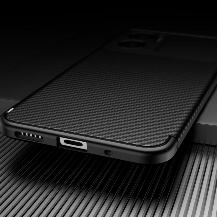 Bild 5, Xiaomi Redmi 10 5G Skal Kolfiber Textur Blå