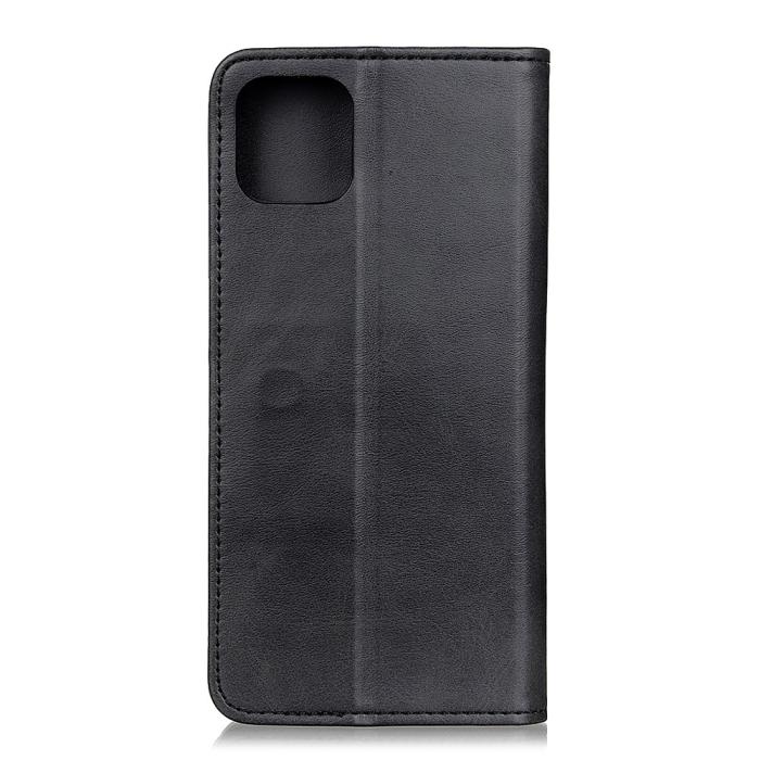 Bild 4, iPhone 12 Pro Max - Split Läder Flip Fodral - Svart