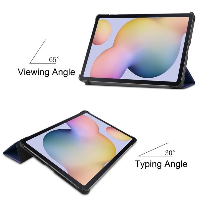 Bild 3, Samsung Galaxy Tab S7 / Tab S8 - Tri-Fold Fodral - Mörk Blå