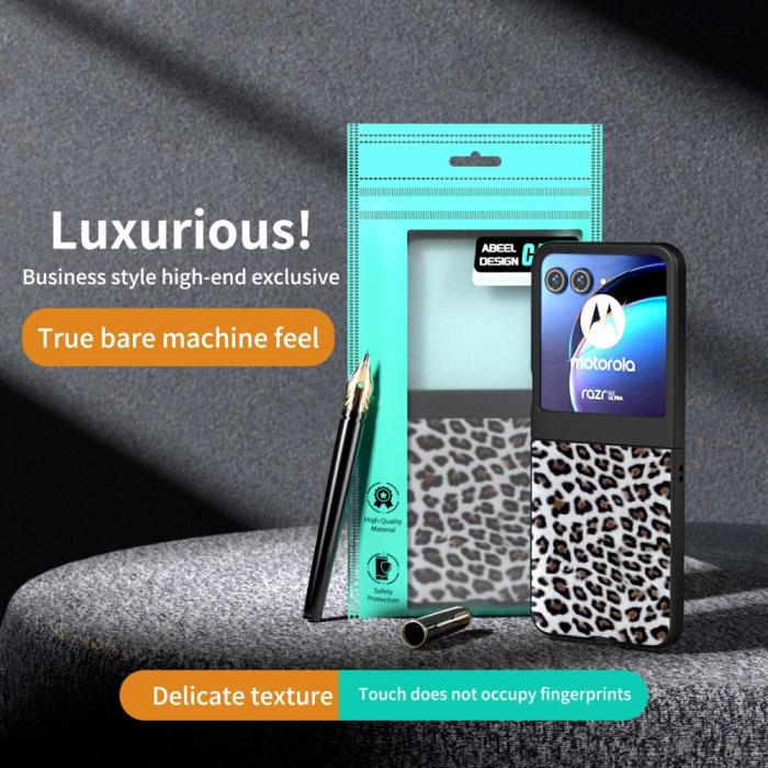 Bild 6, Motorola Razr 50 5G Mobilskal Leopard Mönster