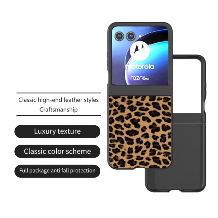 Bild 2, Motorola Razr 50 5G Mobilskal Leopard Mönster