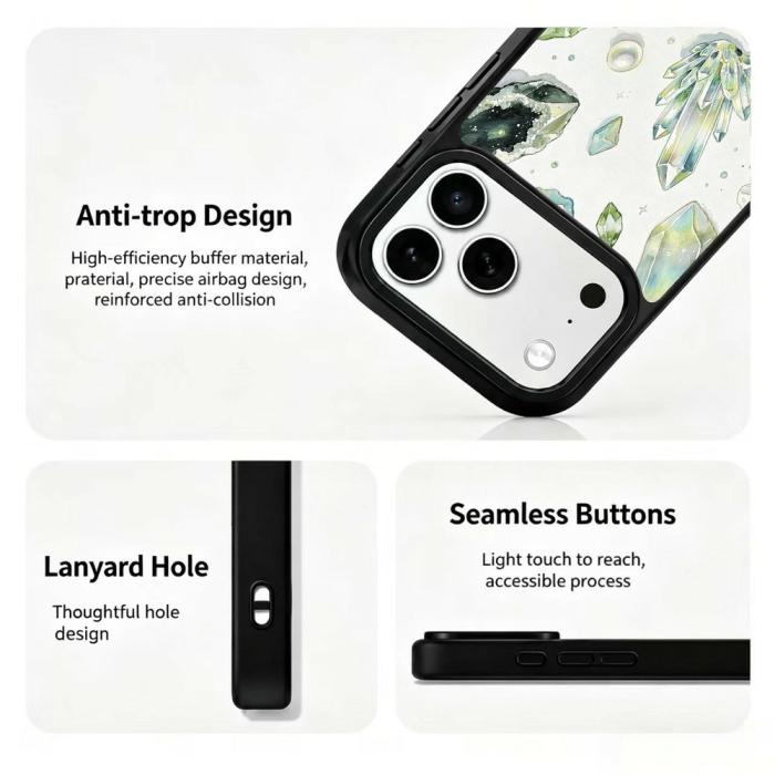 Bild 3, iPhone 18 Pro Max/17 Pro Max Skal MagSafe UV-Mönster Diamanter