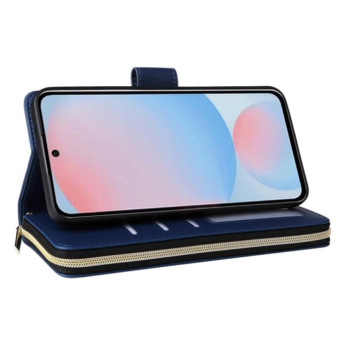 Bild 3, Samsung Galaxy A27 5G Fodral Läder Multifunktionellt Mörk Blå