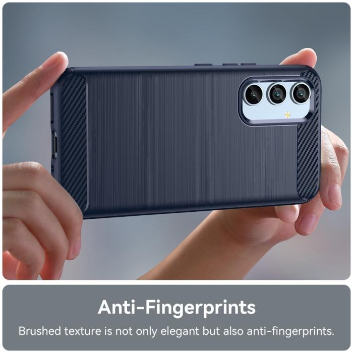 Bild 5, Samsung Galaxy A54 5G Skal Borstad Stål Textur Blå