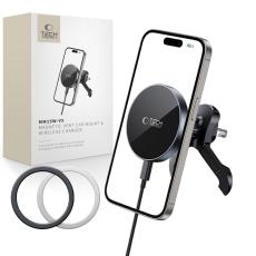 Tech-Protect 15W Magnetisk MagSafe Laddare F&ouml;r Luftventil Svart