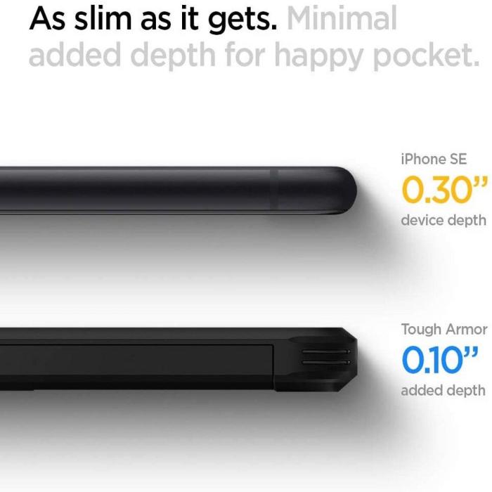 Bild 2, Spigen iPhone SE 2020/2022 Skal Tough Armor Svart