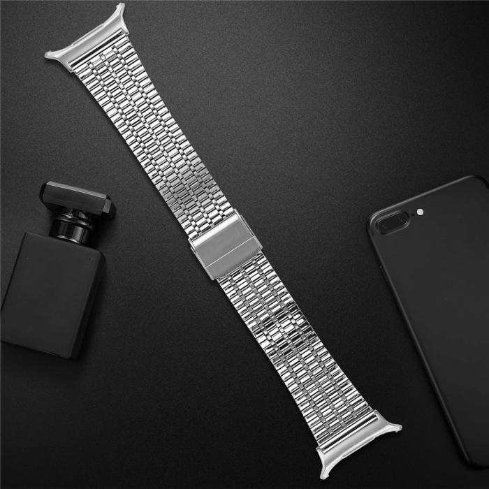 Bild 4, Galaxy Watch 8 46/44/40 mm Armband Rostfritt Stål Silver