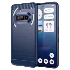 Nothing Phone 3a Skal Borstad St&aring;l Textur Bl&aring;