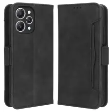 Xiaomi Redmi 12 5G/4G Fodral Med Avtagbart Kortfodral Svart