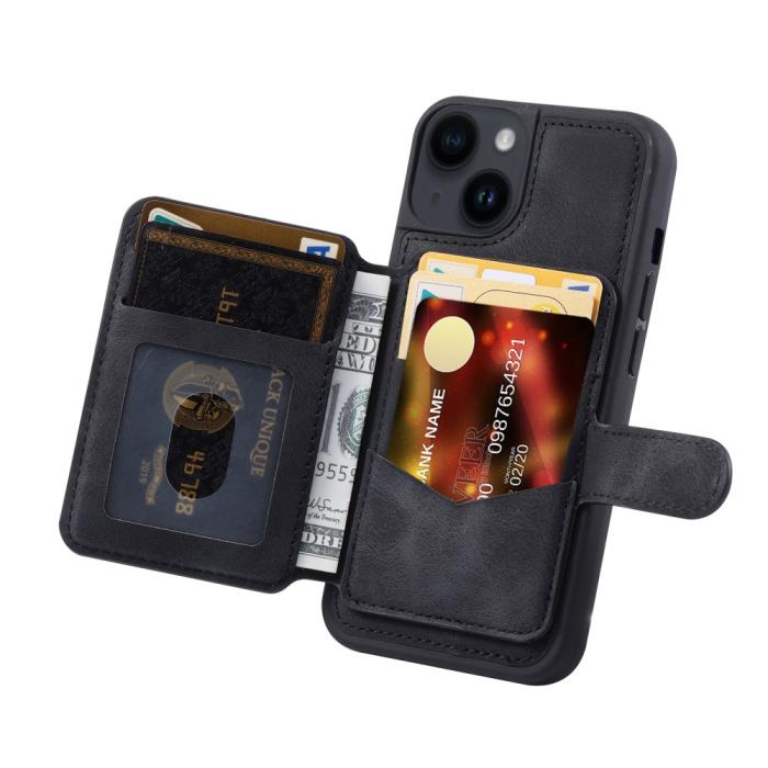 Bild 2, iPhone 15 Skal RFID Med Plånboksfunktion Svart