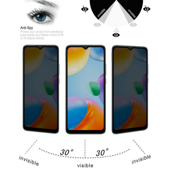 Bild 5, Xiaomi Redmi 10C Skärmskydd Heltäckande Privacy
