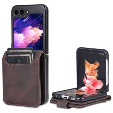 AZNS Galaxy Z Flip 6 / 7 FE Fodral Läder Brun