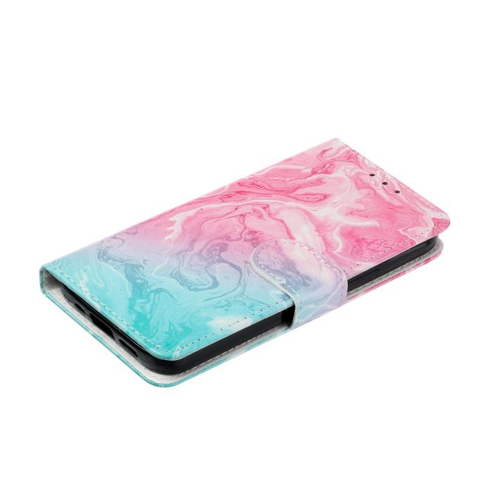 Bild 4, Samsung Galaxy S25 FE Fodral Med Tryck Rosa / Grön Marmor