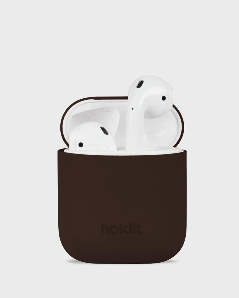 holdit AirPods 1/2 Skal Silikon Chocolate