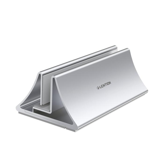 Bild 3, LENTION Universal Vertikal Aluminium Laptop Stativ Silver