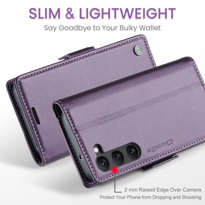 Bild 4, CASEME Galaxy S24 Plus Fodral RFID Läder Lila