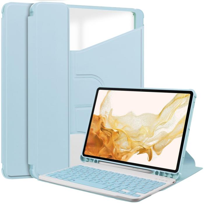 Bild 1, Galaxy Tab S9 Plus Fodral 360° Rotation Hybrid Blå