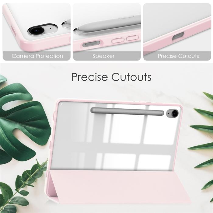 Bild 3, Samsung Galaxy Tab S10 Lite Fodral Tri-Fold Hybrid Rosa