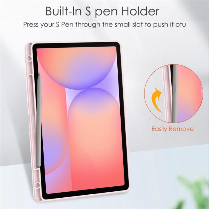 Bild 6, Samsung Galaxy Tab S10 Lite Fodral Tri-Fold Hybrid Rosa