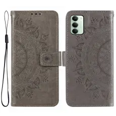 Xiaomi Redmi 15 Fodral Mandala L&auml;der Gr&aring;