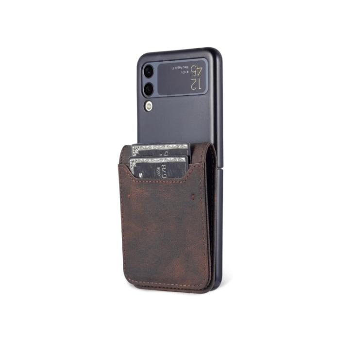 Bild 2, AZNS Galaxy Z Flip 3 Fodral Skin Touch Brun