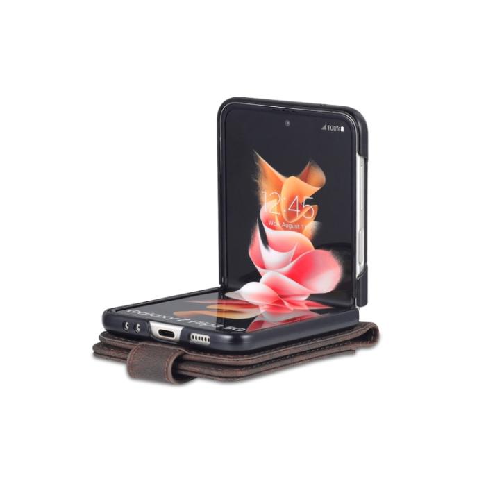 Bild 5, AZNS Galaxy Z Flip 3 Fodral Skin Touch Brun