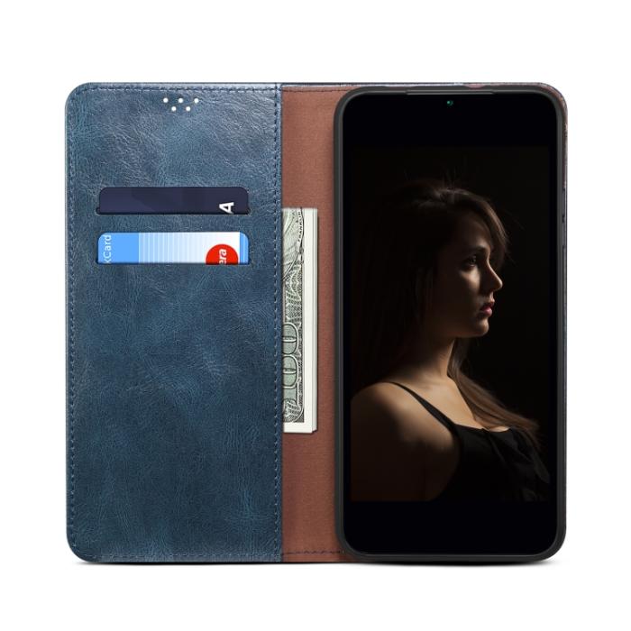 Bild 4, Xiaomi 13 Pro 5G Fodral Oil Wax Flip Läder Blå