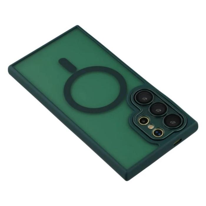 Bild 5, WANLONFENG Galaxy S26 Ultra Skal MagSafe Shockproof Grön