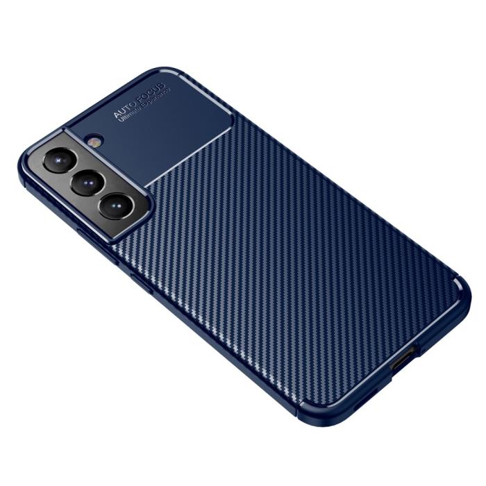 Bild 2, Samsung Galaxy S22 Plus Skal Kolfiber Textur Blå