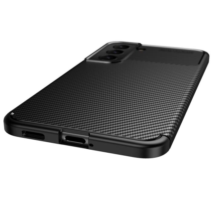 Bild 3, Samsung Galaxy S22 Plus Skal Kolfiber Textur Blå